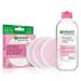 Garnier Micellar Water and Eco Pad Starter Kit All-In-1 Facial Cleanser & Makeup Remover and 3 Piece Reusable Makeup Remover Pads Set