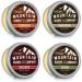 Beard Balm Variety Pack - 4 Natural Samples (1 oz each) with Argan Oil Shea Butter Coconut Oil & Jojoba Oil - Rich in Vitamins & Minerals