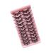 Josiezoey 10 Pairs D Curl 3D 15mm Russian Strip Lashes Faux Mink Wispy Fluffy Curly False Eyelashes - Natural Look Fake Eyelashes - Buy Online on GoSupps.com