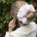White Lace Large Hair Scrunchies for Women - Elastic Soft Hair Ties for Thick Hair - Bulk Scrunchie Accessories for Girls - Buy Online on GoSupps.com