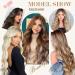 Buy Sofeiyan Invisible Wire Hair Extensions - 50cm Soft Lace Long Curly Brunette & Ash Blonde | Best Synthetic Hair Pieces for Women - Buy Online on GoSupps.com