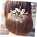 Angoily Bridal Hair Comb Hair Comb Bridal Comb Rhinestone Hair Accessories Hair Decor Teasing Combs for Women Pearl Decor Tiara Exquisite Hair Comb Hair up Wedding Alloy Bride - Buy Online on GoSupps.com