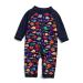 BONVERANO Baby Boys Swimsuit Toddler Bathing Suit Full-Length Zipper One Piece Swimwear with UPF 50+ Sun Protection 3 Months Fish
