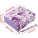 BTSKY Colored Pencil Case- 120 Slots Pencil Holder Pen Bag Large Capacity Pencil Organizer with Handle Strap Handy Colored Pencil Box with Printing Pattern (Purple Flower) - Buy Online on GoSupps.com
