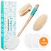 Dupore Premium Creaming aid for Back - Back Sethawl Milp Set - New 2024 - Back Imremer Wood Peeling Sponge 4 Replacement Pads - Back cream for gentle skin care - Back brush wood Lotus wood + body brush + 4Pads