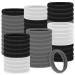 cobee 100 pieces hair ties for women elastic ponytail holders hair ties hair accessories (black white gray 4 mm)