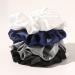 Silk Scrunchies for Hair - No Crease Hair Ties for Thick Curly Hair | Soft Ponytail Holders in White, Black, Navy, Gray - Buy Online on GoSupps.com