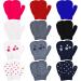Syhood 12 Pairs Toddler Knitted Gloves Stretch Full Finger Mittens Winter Warm Knitted Unisex Kid Gloves for Baby Boys and Girls Christmas Giving