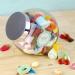 Great Joy Colorful Candy Mix in Pretty Slanted Neck Glass | International Shipping Available - Buy Online on GoSupps.com