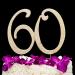 60 Cake Topper for 60th Birthday or Anniversary Gold Party Supplies & Decoration Ideas (Gold) - Buy Online on GoSupps.com