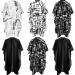 6 Pieces Hair Salon Cape Barber Hair Cutting Cape Barber Hairdressing Cape Waterproof Haircut Styling Cape for Hairstylist, Hairdresser, Barber (Scissors, Brush and Bottle Pattern)