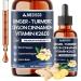 11in1 Ginger Root Liquid Drops with Vitamin D3 Vitamin K2 Turmeric Ceylon Cinnamon Berberine Extract Garlic Black Pepper and More - 1 FL Oz - 2 Month Supply