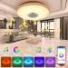 Milfech 36W Dimmable LED Ceiling Lamp with Bluetooth Speaker & Remote Control - RGB Color Change for Bedroom Children's Room & Living Room - Buy Online on GoSupps.com