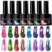 Magnetic - 8 Bottles of Magnetic Glitter Gel Long-Lasting Finishing Manicure Accessories for Women and Girls - Buy Online on GoSupps.com