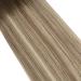 Moresoo 24 Inch Tape in Balayage Hair Extensions | Brown Root Ombre to Dark Golden Blonde | 20 Pieces Real Human Hair Tape Extensions - Buy Online on GoSupps.com