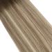 Shop Moresoo Real Hair Tape Extensions - Balayage Brown to Light Brown Medium Blonde 30 cm | 20 Pieces 30g #3/8/22 - Buy Online on GoSupps.com