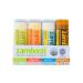 ZAMBEEZI Fair Trade Organic Beeswax Lip Balm - Variety 4 Pack (Lemongrass Tangerine Suncare and Honeybalm) - Ethically Sourced