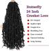 24 Inch Butterfly Locs Crochet Hair 6 Packs Pre-Looped Soft Distressed Extensions | 1B Color - Buy Online on GoSupps.com
