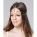 Deniferymakeup Boho Gold Head Chain Bridal Headpiece Bohemian Wedding Hair Accessories Rhinestone Raindrop Head Chain Crystal Wedding Hair Accessories Vintage Rhinestone Forehead Headband (Gold) - Buy Online on GoSupps.com