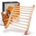 Alpine breath sauna backrest made of 100% natural wood - ergonomic backrest with curved S -shape - noble sauna accessories infrared cabin - comfortable backrest infrared cabin - ideal fit