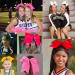 JOYOYO 20Pcs 8 Large Cheer Bows for Girls - Grosgrain Ribbon Elastic Hair Tie Bands - 20 Colors - Buy Online on GoSupps.com