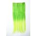 WIG ME UP-YZF-3179P-TF2605TTF2106 Extension hair extension clip-in 5 clips wide smooth ombre two-color green light green-neon green mix 60cm long light green-neon green mix (TF2605TF2106)