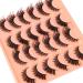 Fox Eye Lashes Fluffy False Eyelashes Cat Eye Lashes Natural Look Long Wispy Fake Lashes Fluffy Fox Eyelashes Extensions 12 Pairs Volume Dramatic Lashes Strips 8-18MM by Zegaine - Buy Online on GoSupps.com