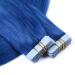 Buy 60cm Blue Tape-in Hair Extensions | 100% Remy Real Hair | Novon Hair Extensions - 60 Tresses 150g Total - Buy Online on GoSupps.com