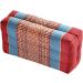 Zafuko Organic Water-Resistant Kapok Meditation Cushion - Burgundy/Blue - Buy Online on GoSupps.com