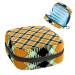 Plaid Pattern Yellow Sanitary Napkin Storage Bag Feminine Menstrual Cup Pouches Nursing Pad Holder Tampon Bags Portable Period Bag for Women Teen Girls 1Pcs Multi-colored 11