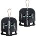 Rovepic 2 Pack Golf Score Counter Mini Square Handy Golf Score Shot Two Digits Score Count Tool Golf Stroke Counter Putt Scorer Counters with Key Chain Sport Scoreboard Plastic Golf Training Aid