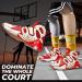 Ashion Men's Basketball Shoes - Non Slip Breathable Red Sneakers with Arch Support - Buy Online on GoSupps.com