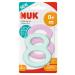 NUK teething ring set with different surfaces from 0 months 2 pieces multi-coloured
