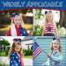 6 Pack Patriotic 4th of July Cheer Bows - Stars & Stripes Hair Accessories for Girls - Buy Online on GoSupps.com
