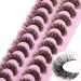 HeyAlice 10 Pairs Fluffy Mink Eyelashes - Natural Wispy Cat Eye 5D Strip Lashes (Clear Band) - Buy Online on GoSupps.com