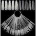 LoveOurHome 150pc Long Coffin Nail Swatch Sticks Vanish Polish Color Design Display Stick Tips Ballerina Sample Tester Sticks Nails Art Practice Tools with Rings