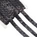OLYCRAFT 14 Yard Sequin Roll Metallic No Stretch Sequin Trim 2-Row Fabric Paillette Ribbon Trim Black Lace Trim for Dress Embellish and Headband Sewing - Black Black & 2-Row