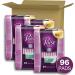 Poise Incontinence Pads for Women, Light Absorbency, Long Length, 96 Count - 4 Packs, Packaging May Vary - Buy Online on GoSupps.com