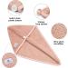 Super Absorbent Microfiber Towel for Women | 66 x 25.4 cm Fast Drying Hair Turban for Long Thick Curly Hair - Brown & White - Buy Online on GoSupps.com