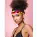 Hillban 2 Pcs African Headbands for Women - Retro Pattern Kente 3 Strand Headband - Colorful Afrocentric Hair Accessories for Women and Girls - Buy Online on GoSupps.com