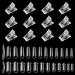 Makartt Nail Tip Clips Quick Building Poly Nail Gel with Dual Nail Forms 12Pcs Clear Acrylic Nail Clips 72Pcs Dual Forms Nail Molds Beginners Build Nail Gel Nail Art Tools 12Pcs Nail Tip Clips + 72Pcs Nail Molds Kit