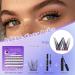 Self Adhesive Eyelashes Pre-Glued | D Curl Volume Lashes 10-14mm | Individual Lash Extension Kit with Tweezers - Buy Online on GoSupps.com