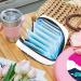 GIAPB Sanitary Napkin Storage Bag Period Bag Tampon Bag Makeup Bag Pad Pouch Feather Black Background Color2818 - Buy Online on GoSupps.com