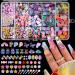3D Mix Assorted Color Nail Charms Acrylic Multi Cute Nail Art Charms Hollow Candy Jewelry Nail Supplies for Nail Art Design DIY Crafts Accessories (Multicolor) (Multicolor)