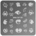 99nails Stamping Plate Square - Star Sign