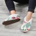 Mnsruu Pink Flamingo Fleece Non-Slip Slippers for Women | Size 40-42 (UK 6-7) | International Shipping Available - Buy Online on GoSupps.com