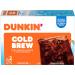 Dunkin' Cold Brew Ground Coffee Packs 8.46 oz - Pack of 6 - Buy Online on GoSupps.com