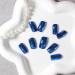 Royal Blue Chrome Square Press-On Nails - Metallic False Acrylic Nails for Women | KQueenest Short & Medium Length Glossy Stick-ons - Buy Online on GoSupps.com