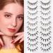Emeda Manga Eyelash 10 Pairs - Stylish Anime & Cosplay Lashes 100% Handmade Soft & Natural with Transparent Band - Buy Online on GoSupps.com