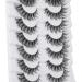 Cat Eye Lashes Clear Band False Eyelashes Natural Wispy Mink Lashes Pack DD Curl Russian Strip Short Volume Fake Eyelashes 7 Pairs by Geeneiya Clear Band_15mm Manga